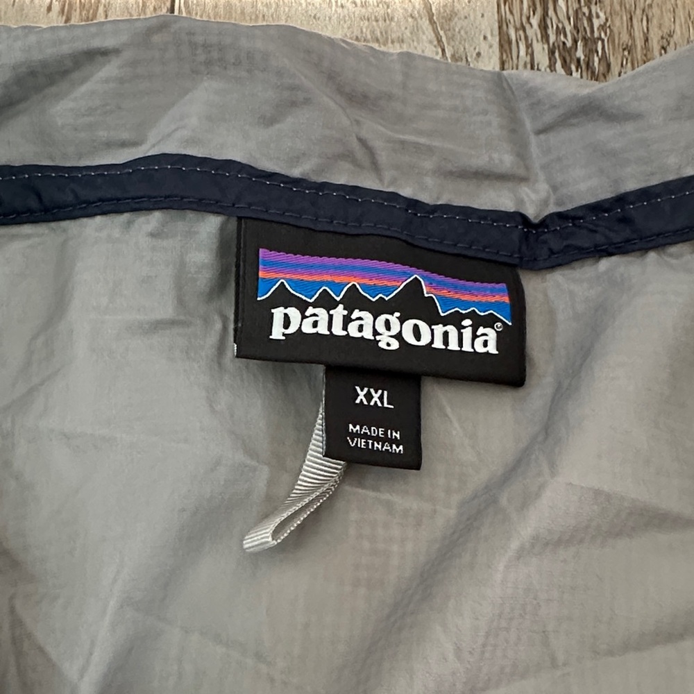Patagonia Gray and Yellow Houdini Snap Pullover Nylon Windbreaker - Picture 5 of 11